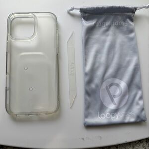 iPhone 16 Pro Max. Righty. Loopy Case Frosted Clear Phone Case